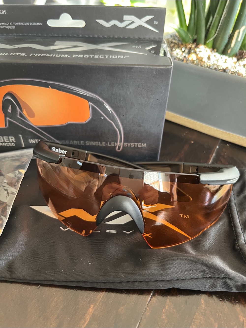 Wiley X Saber Interchangeable Lens Sunglasses - Amber